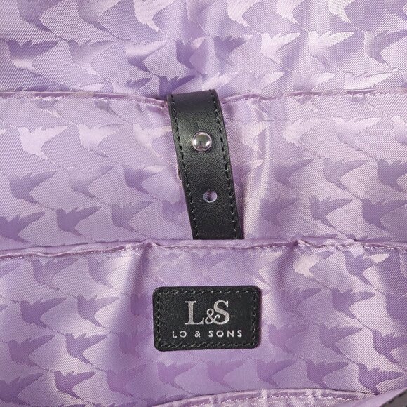 Lo & Sons OG Large Black Nylon Weekender Laptop Bag Travel Tote - Picture 11 of 15